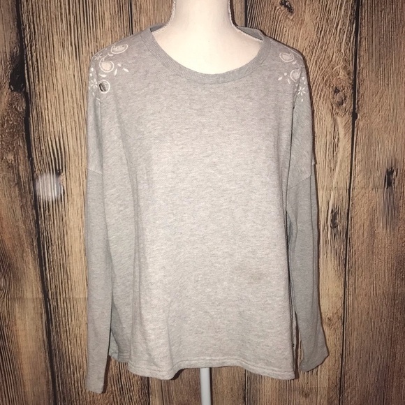 AMERICAN EAGLE SMALL OVERSIZED GRAY SWEATSHIRT - Picture 1 of 8